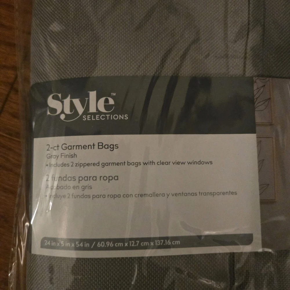 NWT Style & Co. Gray Garment Bags